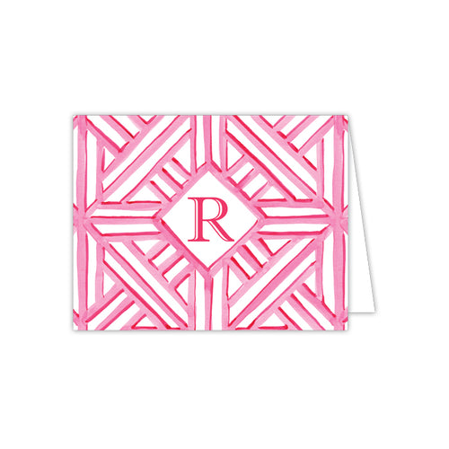 Lattice Monogram R Folded Note