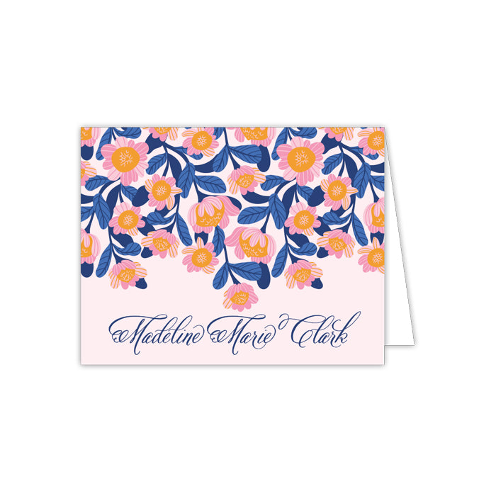 Abstract Fall Florals Folded Note