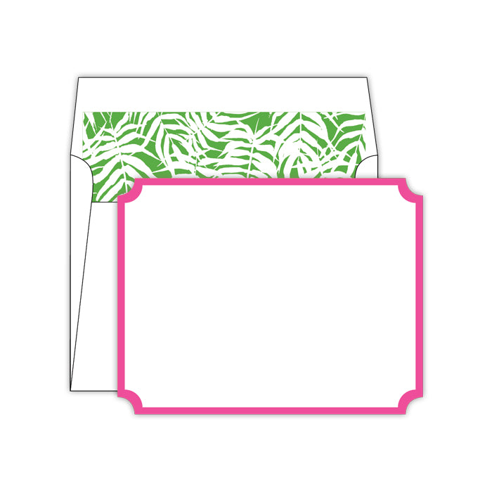 Green and White Leaves Die-Cut Social Set