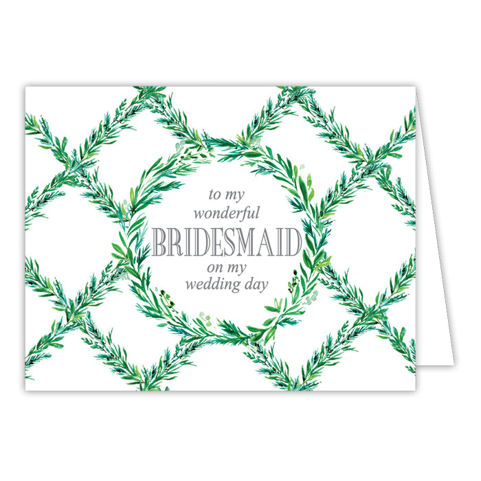 Wedding Greenery-Bridesmaid Bridal Greeting Card