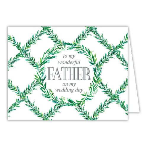 Wedding Greenery-Father Bridal Greeting Card