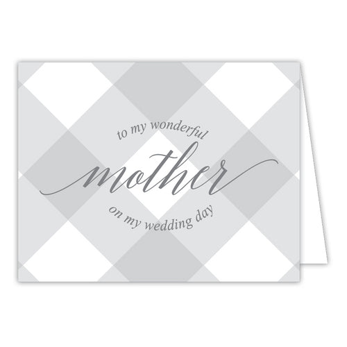Grey Buffalo Check-Mother Bridal Greeting Card