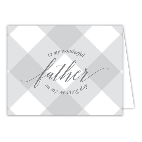 Grey Buffalo Check-Father Bridal Greeting Card