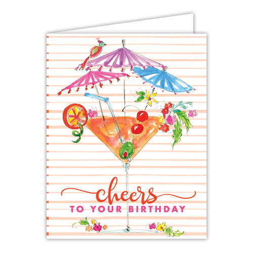 Cheers It's Your Birthday Folded Greeting Card