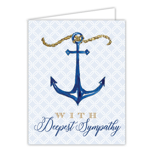 With Deepest Sympathy Anchor Folded Greeting Card