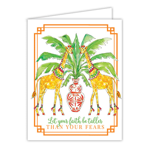 Let Your Faith Be Taller Than Your Fears Folded Greeting Card
