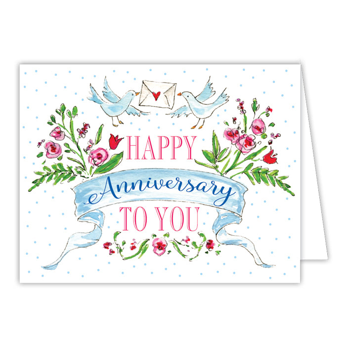 Happy Anniversary to You Folded Greeting Card