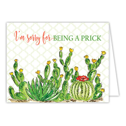 I'm Sorry For Being A Prick Folded Greeting Card
