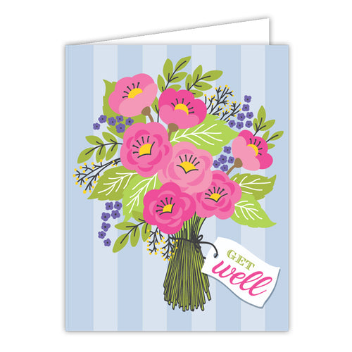 Get Well Whimsy Floral Folded Greeting Card