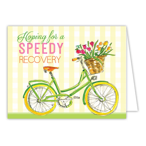 Hoping For A Speedy Recovery Bicycle Folded Greeting Card