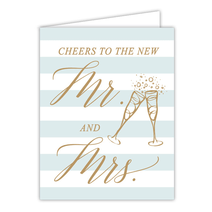Cheers To The New Mr. and Mrs. Folded Greeting Card