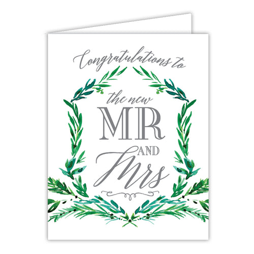 Congratulations to the new Mr. and Mrs. Folded Greeting Card