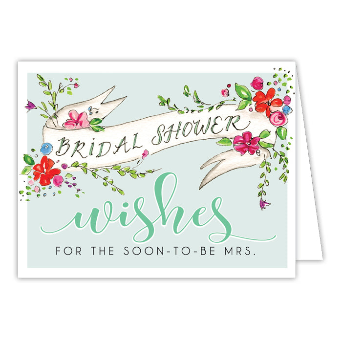 Bridal Shower Wishes Folded Greeting Card
