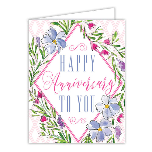 Happy Anniversary To You Folded Greeting Card