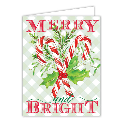 Merry Christmas Candy Canes Greeting Card