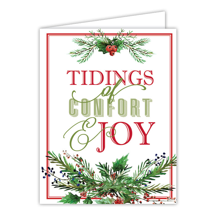 Thinking Of You Greenery Wreath Small Folded Greeting Card – RosanneBECK  Collections