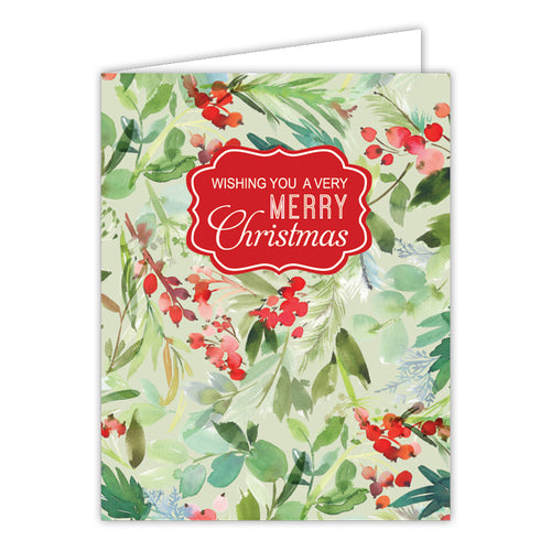 Wishing You A very Merry Christmas Greeting Card
