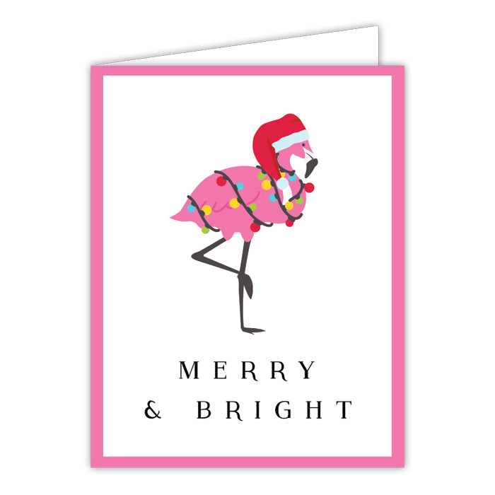 Merry Christmas Flamingo Greeting Card