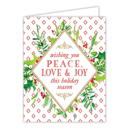 Wishing you Peace Love and Joy this Holiday Greeting Card