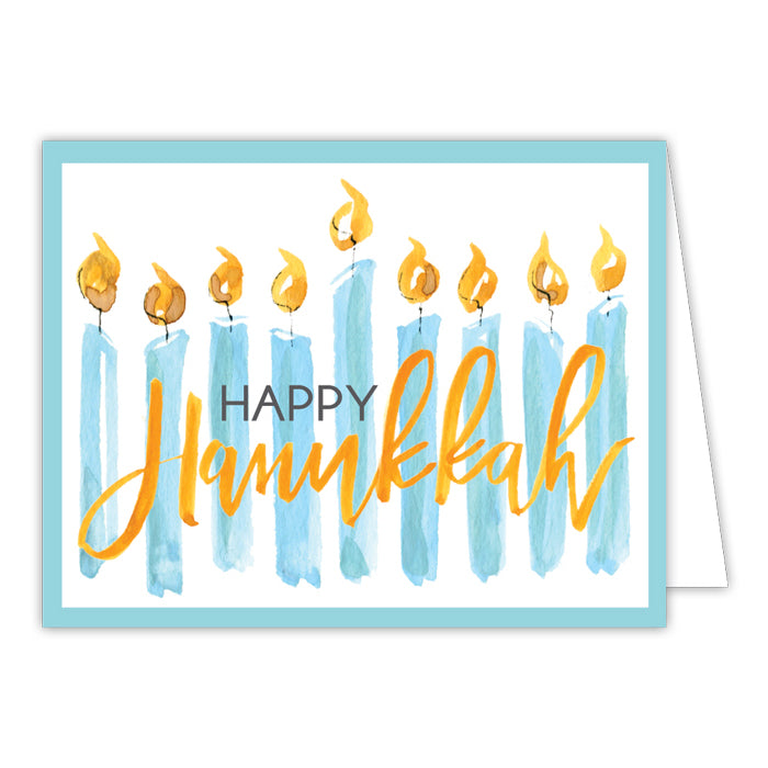 Happy Hanukkah Candles Greeting Card