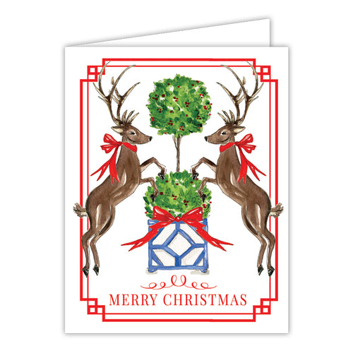 Animal Duo Merry Christmas Greeting Card