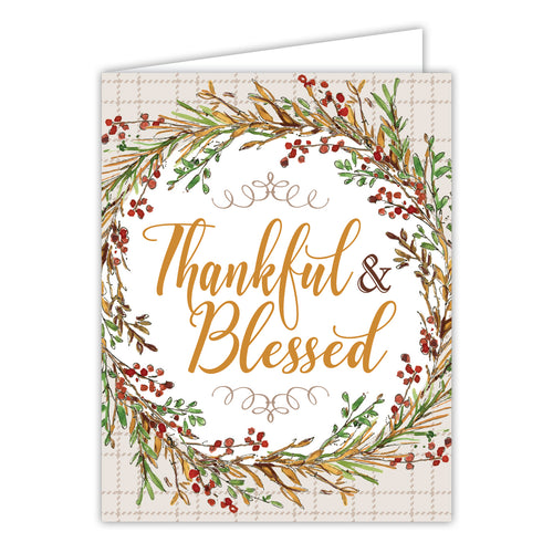 Thankful and Blessed Greeting Card