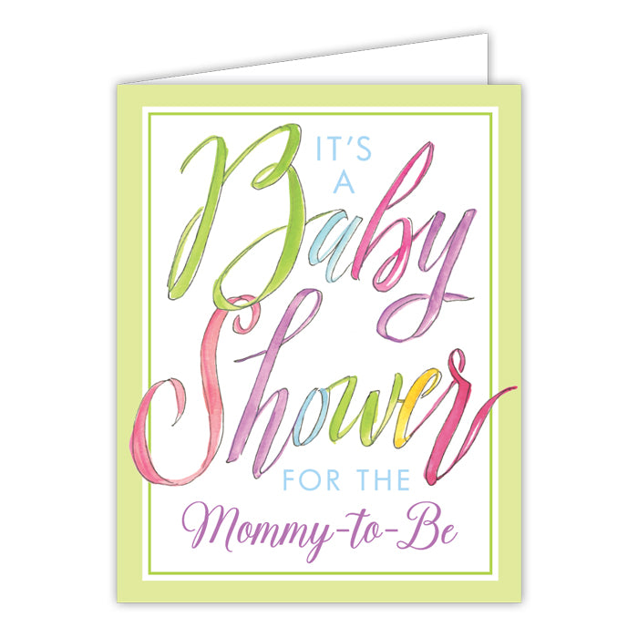 It's A Baby Shower For The Mommy-To-Be Small Folded Greeting Card