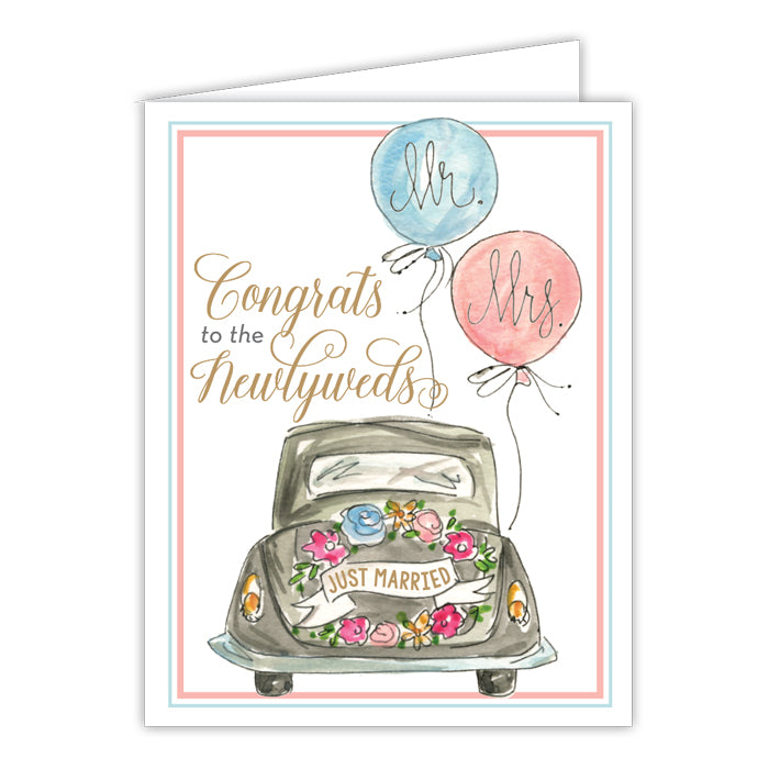 Congrats To The Newlyweds Small Folded Greeting Card