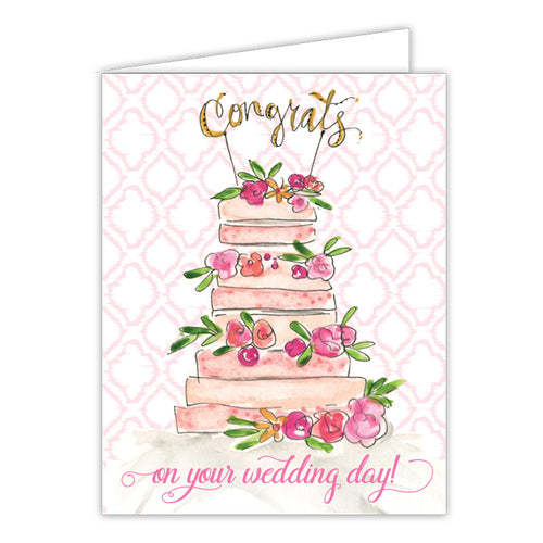 Congrats On Your Wedding Day Small Folded Greeting Card