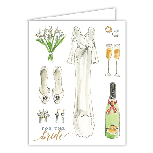 For The Bride (Bridal Icons) Small Folded Greeting Card