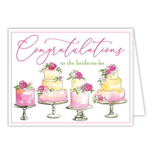 Congratulations To The Bride Small Folded Greeting Card