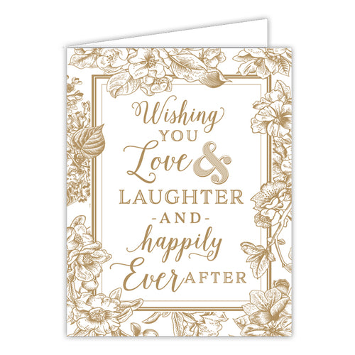 Wishing You Love & Laughter Small Folded Greeting Card