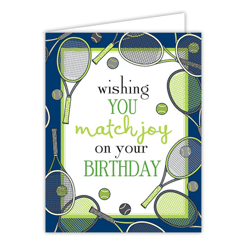 Wishing You Match Joy On Your Birthday Small Folded Greeting Card