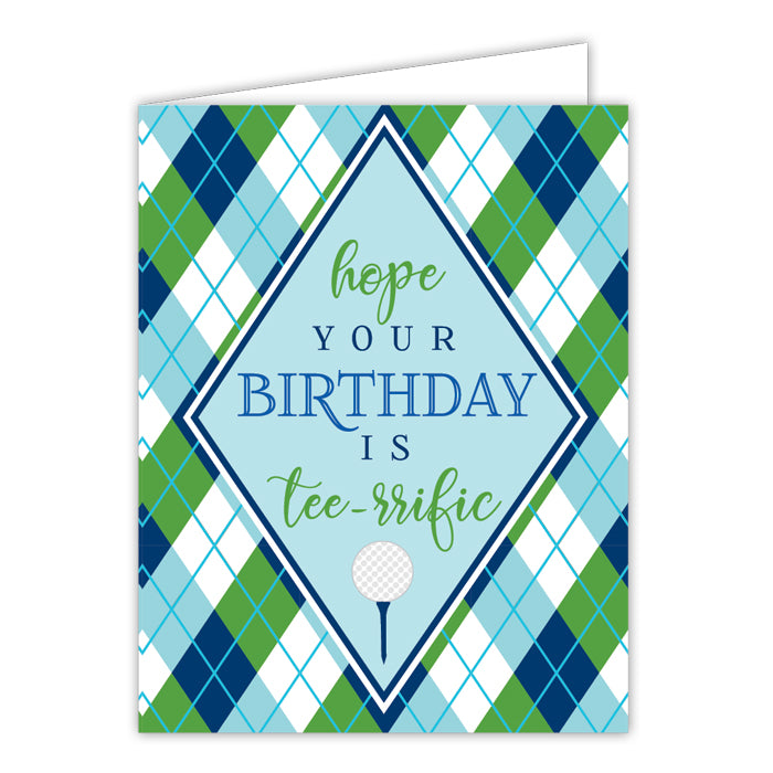 Hope Your Birthday Is Tee-rrific Small Folded Greeting Card