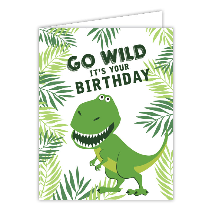 Go Wild It's Your Birthday Small Folded Greeting Card
