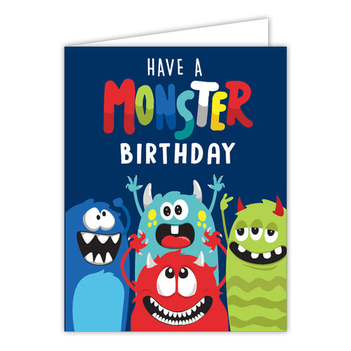Have A Monster Birthday Small Folded Greeting Card