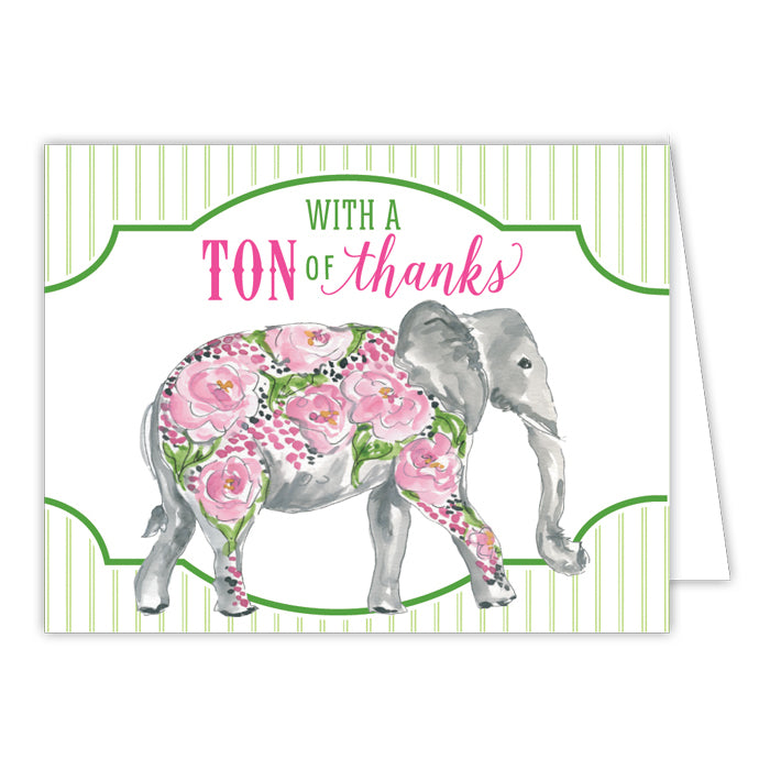 With A Ton Of Thanks Small Folded Greeting Card