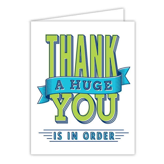 A Hug Thank You Is In Order Small Folded Greeting Card
