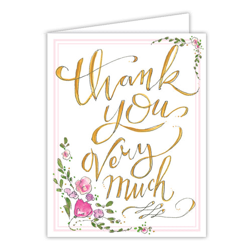 Thank You Very Much Small Folded Greeting Card