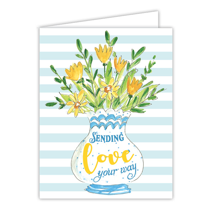 Sending Love Your Way Daffodils Small Folded Greeting Card