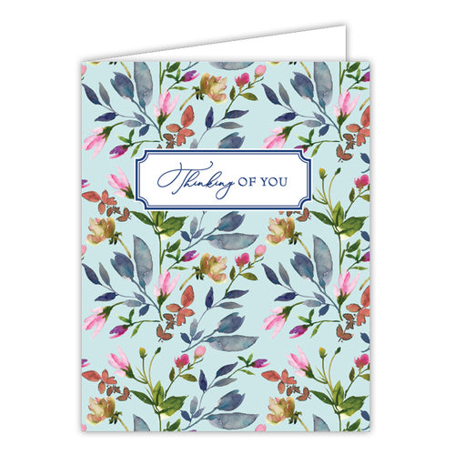 Thinking Of You Fall Blossoms Small Folded Greeting Card