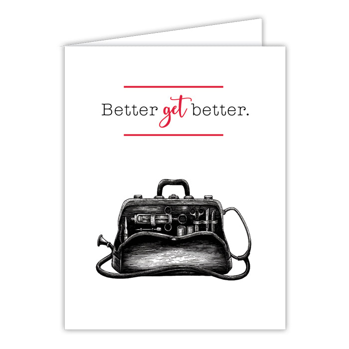 Better Get Better Small Folded Greeting Card