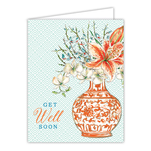 Get Well Soon Small Folded Greeting Card