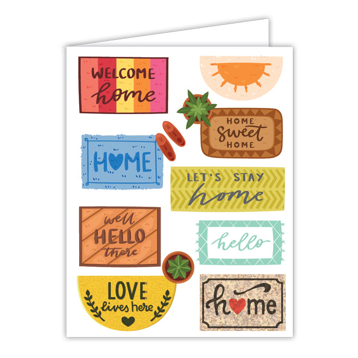 Welcome Home Wello Hello There Let's Stay Home Small Folded Greeting ...