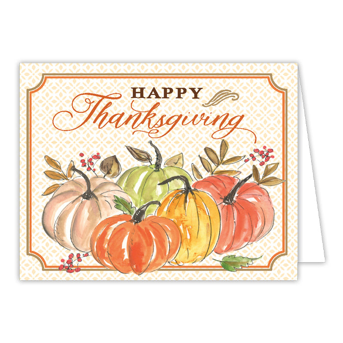Happy Thanksgiving Pumpkin Patch Greeting Card