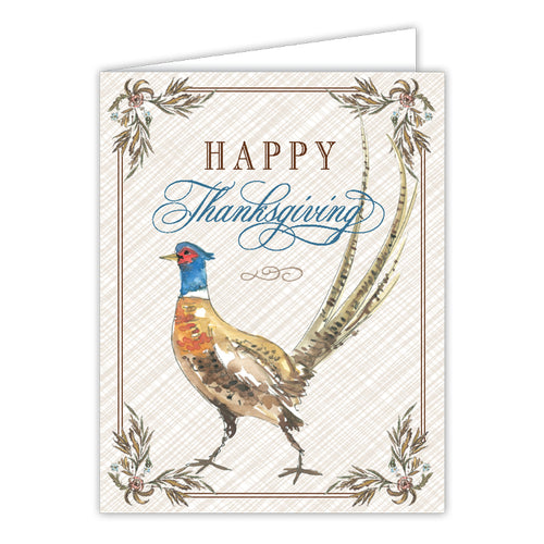 Happy Thankgiving  Pheasant Greeting Card