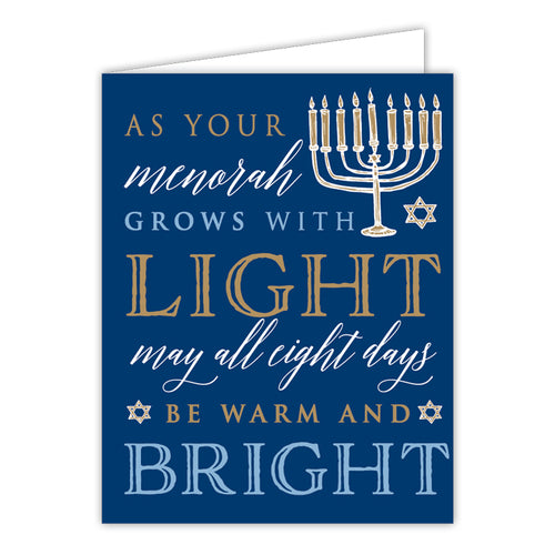 As Your Menorah Grows With Light Greeting Card