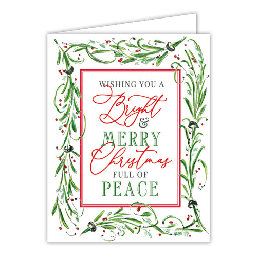 Wishing You A Bright & Merry Christmas Greeting Card