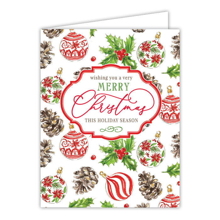 Wishing You A  Very Merry Christmas Greeting Card
