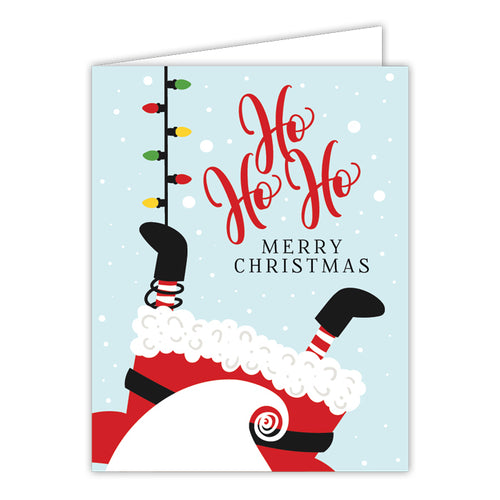 Ho Ho Ho Merry Christmas Santa's Feet Greeting Card